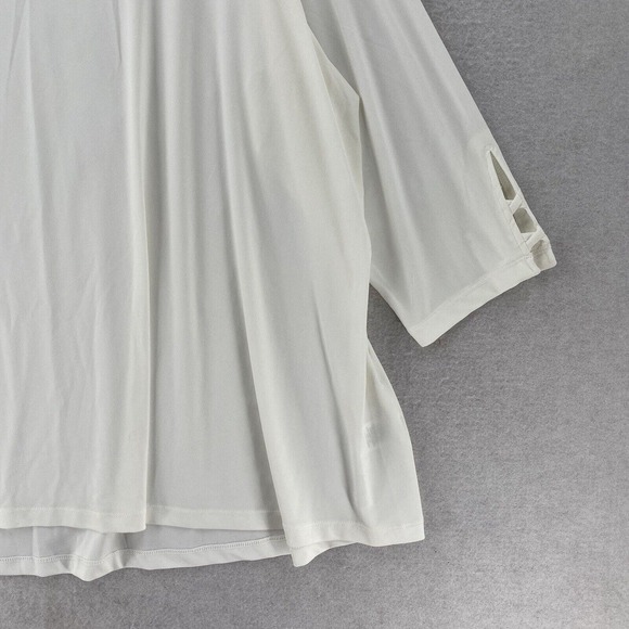 NWT New Directions Blouse Womens‎ 2X Flowy Tunic Career Metal Accent 3/4 Sleeve - Picture 5 of 13